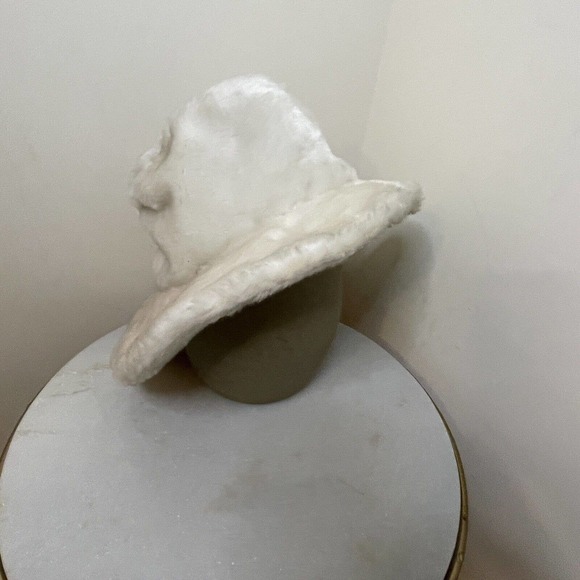 Vintage 50s 60s White Fur Bucket Hat Winter Women’s S/M Winter main image 8